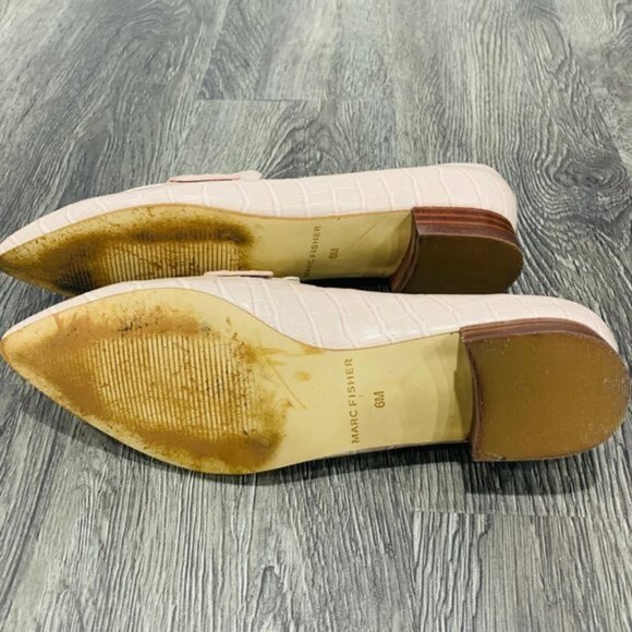 MARC FISHER | NWOB Feud Loafer In Pink Croco Leather Size 6 - Picture 6 of 7